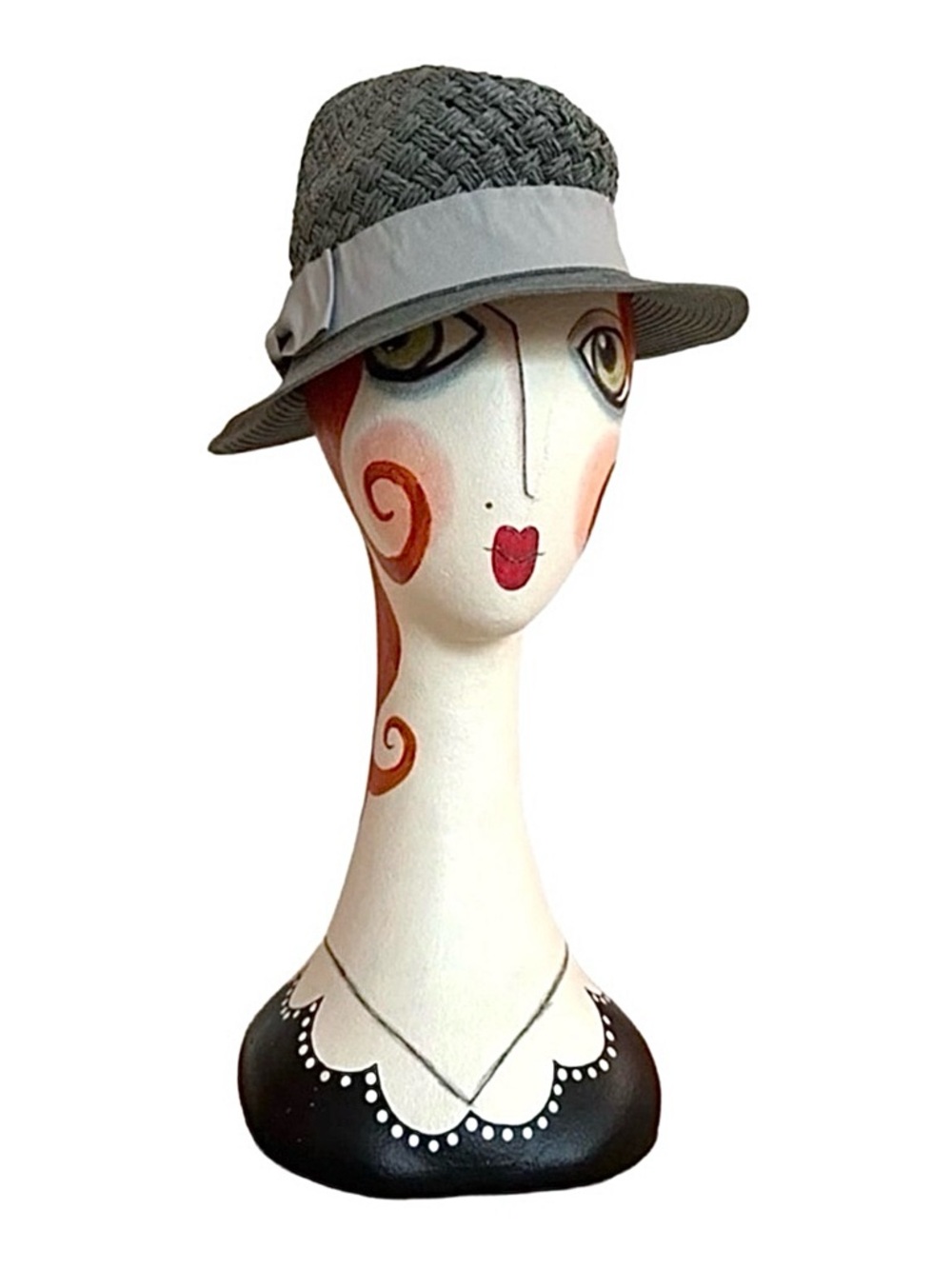 GIOVANNIO of NEW YORK ~ Women hand woven adjustable hat w/ inner paisley print